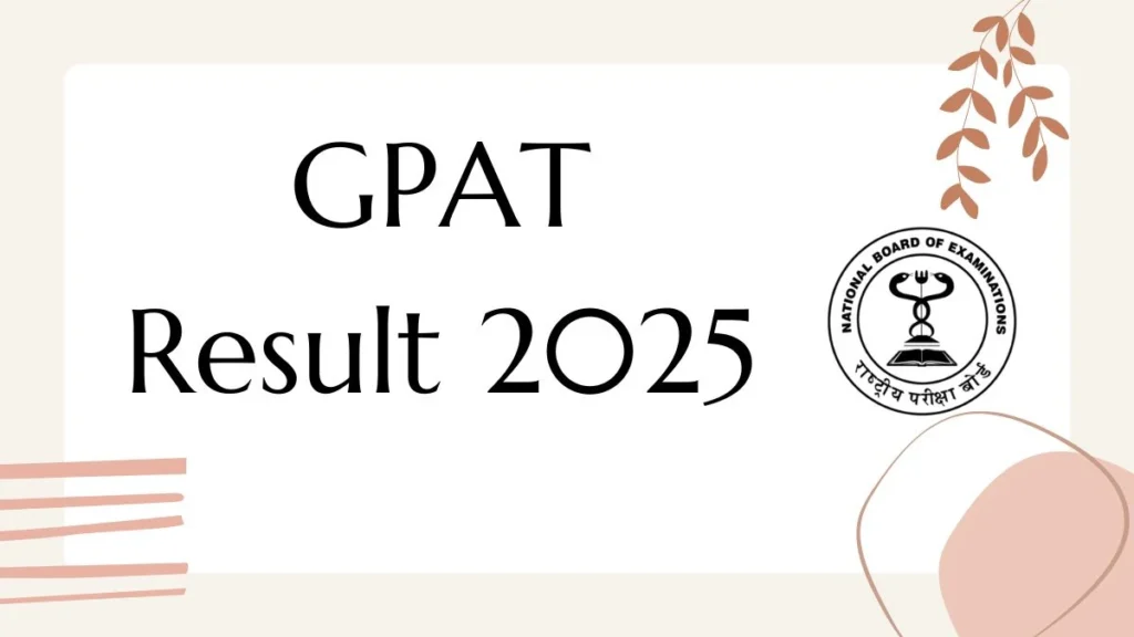 gpat result 2025 merit list